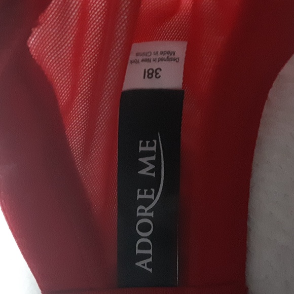 ADOREME BRA Size 38I Red Lace Women's Bra - Picture 7 of 9